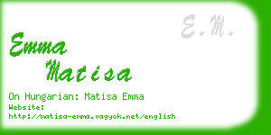 emma matisa business card